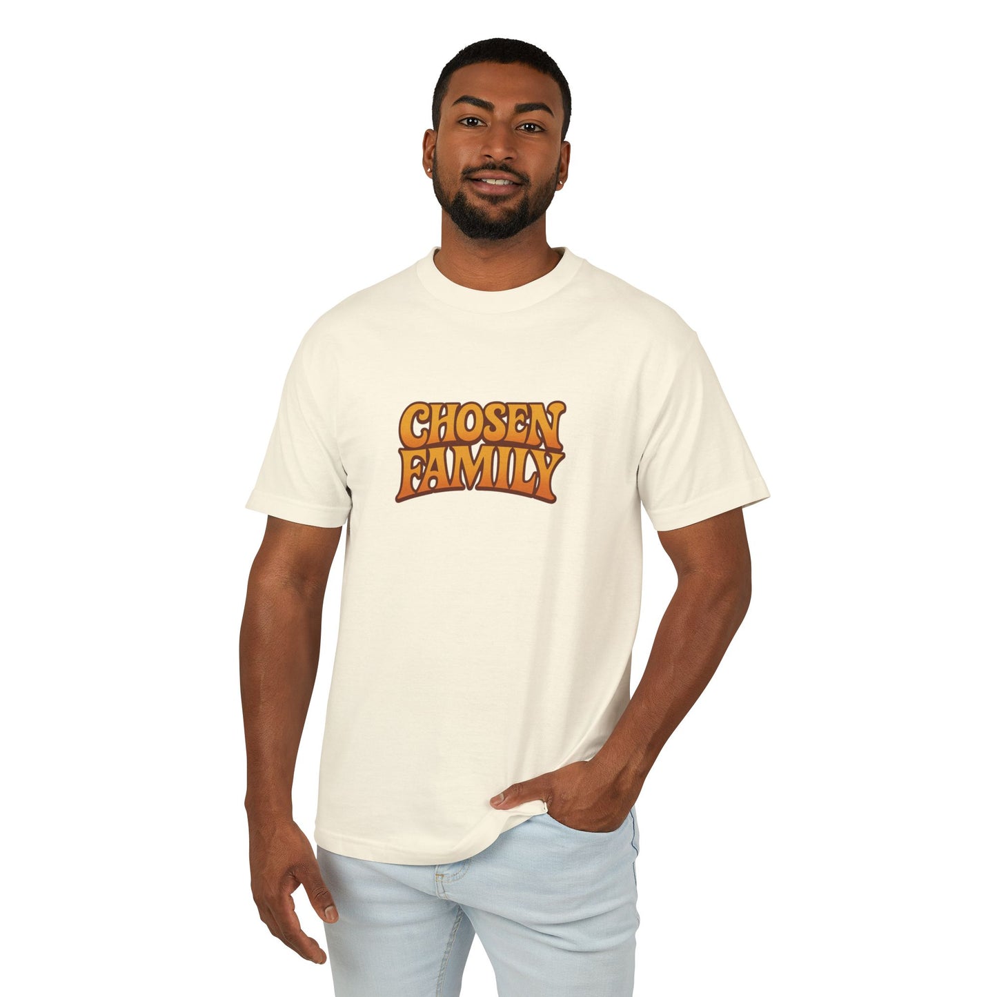 Chosen Family Block Logo Unisex Heavyweight Tee