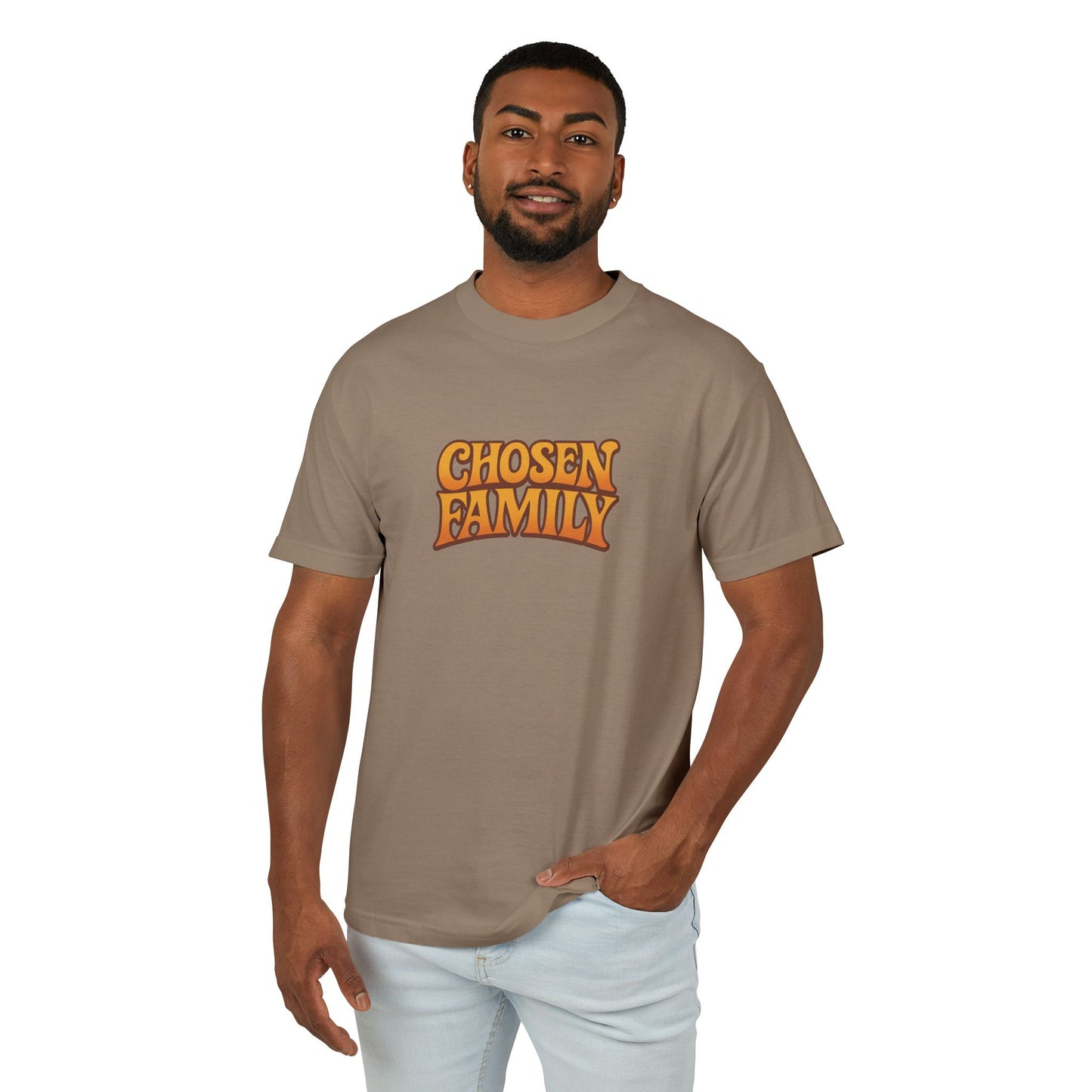 Chosen Family Block Logo Unisex Heavyweight Tee
