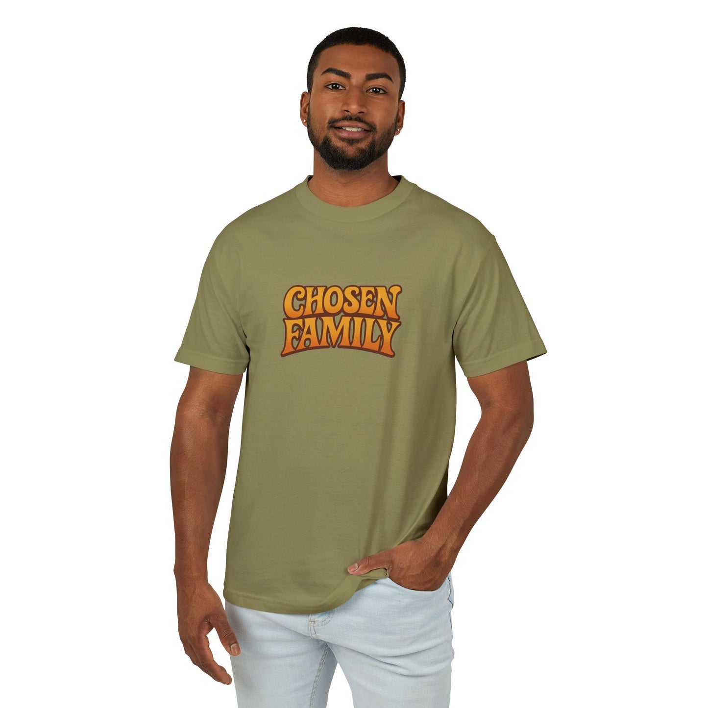 Chosen Family Block Logo Unisex Heavyweight Tee