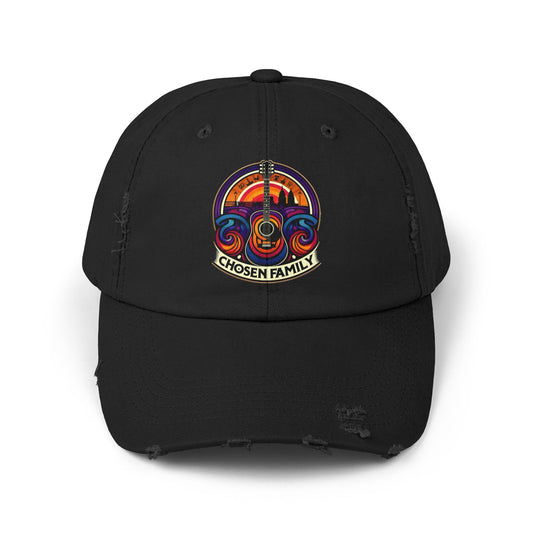 Chosen Family Logo Print Distressed Baseball Hat