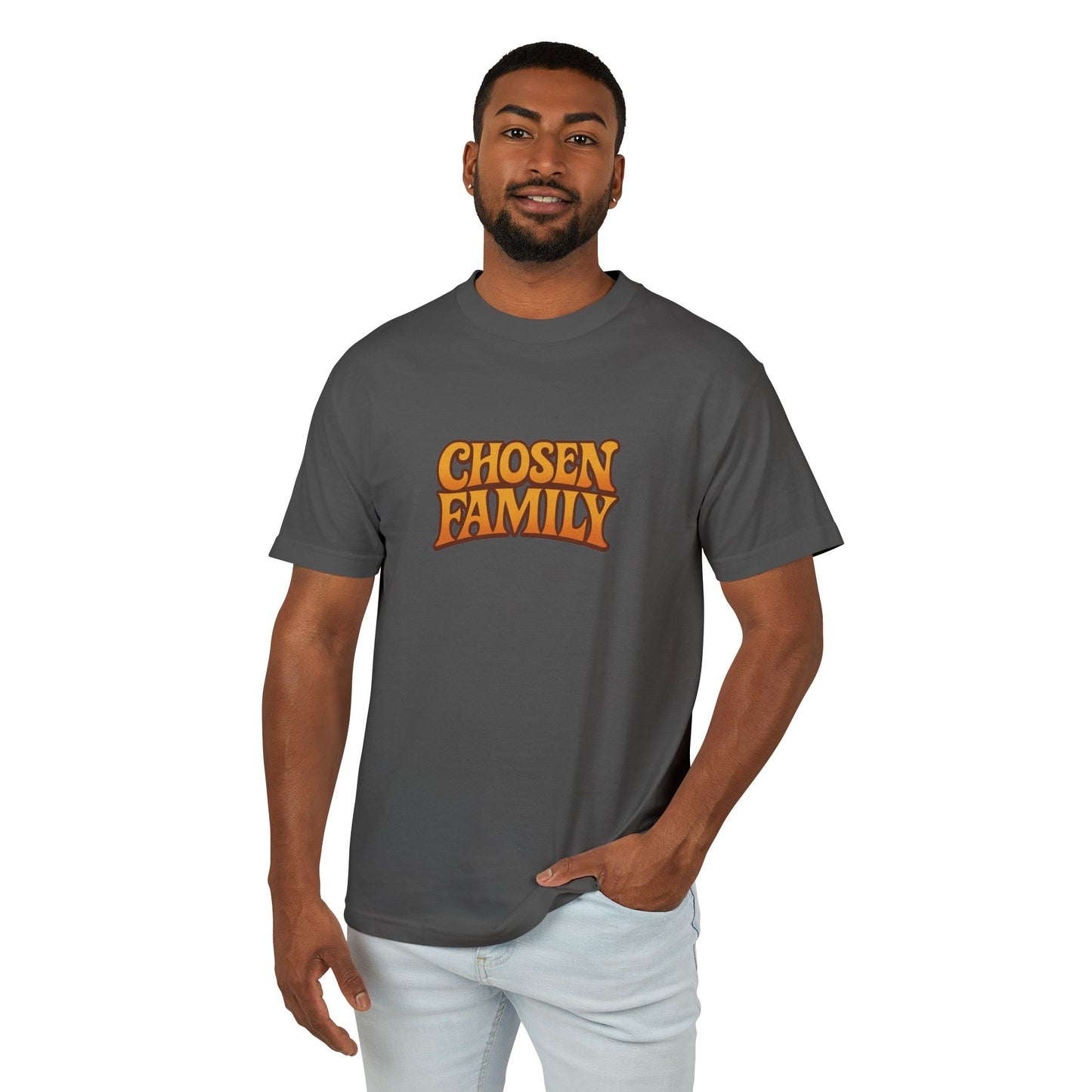 Chosen Family Block Logo Unisex Heavyweight Tee